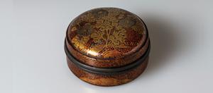 江戸時代　蒔絵　蓮華香合　直径7.8㎝　タルカニ　東な7-0610③ 江戸時代蒔絵蓮華香合直径7.8㎝タルカニ東な7-0610③