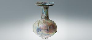 【古代オリエントガラス】【古代ローマンガラス】青硝子　棒状　装飾品　簪　マドラー 古代オリエントガラス】【古代ローマンガラス】青硝子 棒状 装飾